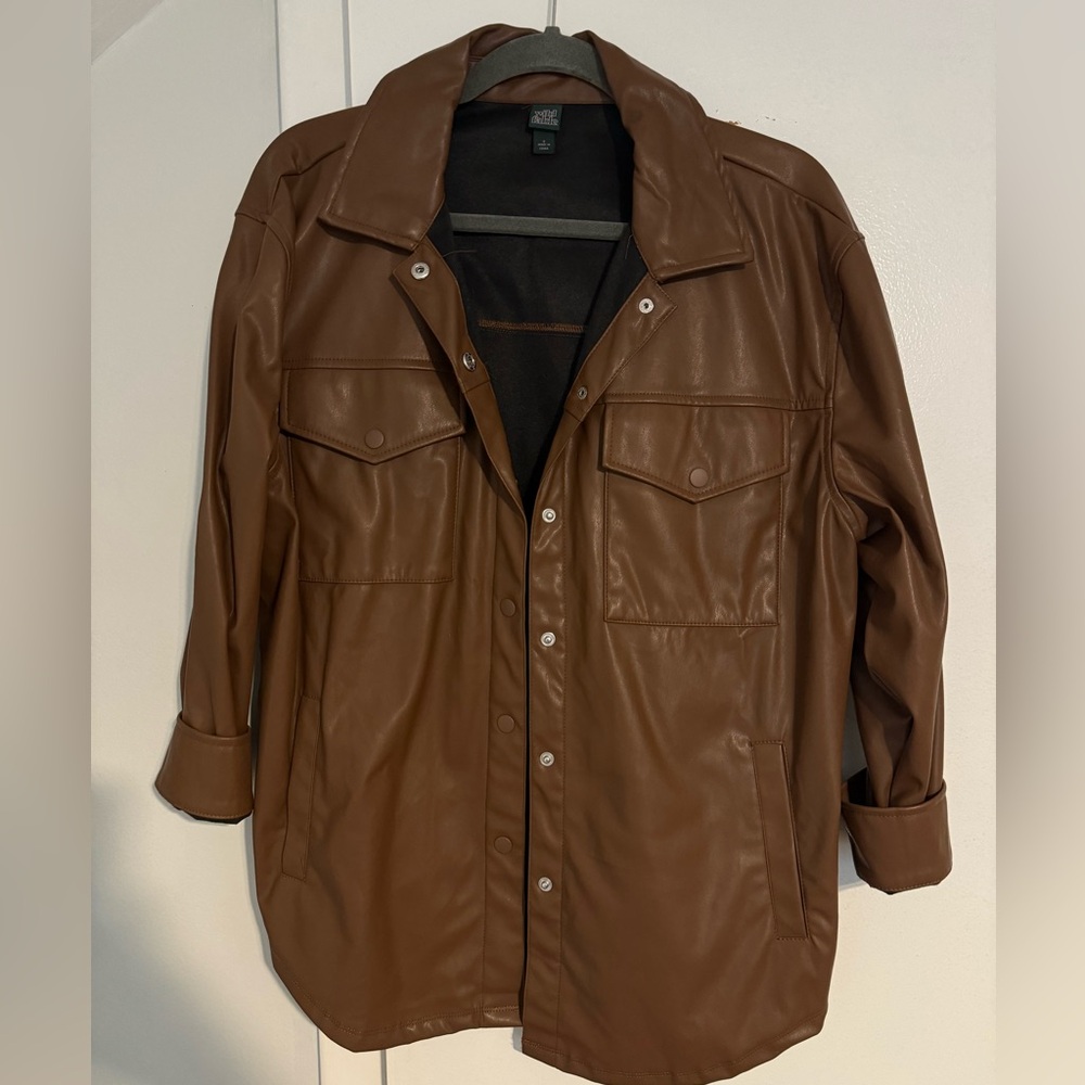 Wild Fable faux leather shacket